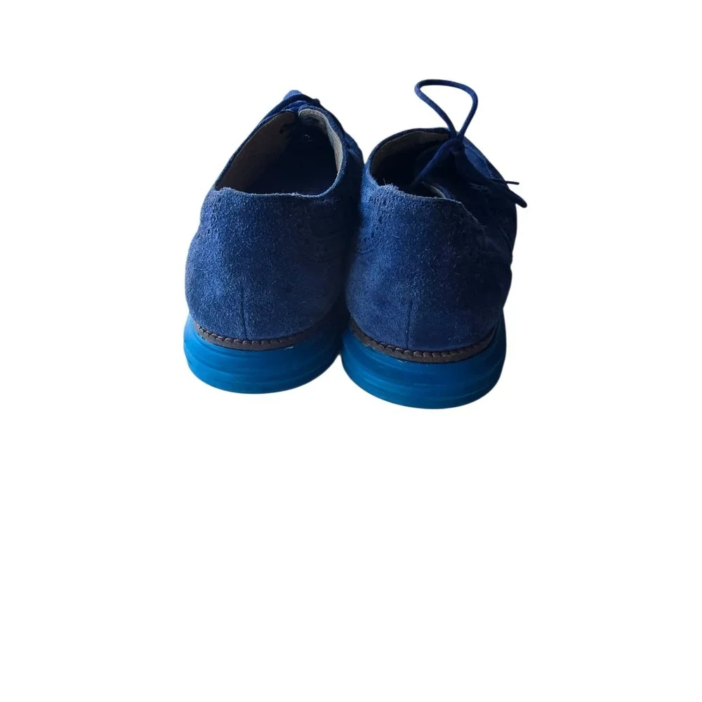 Cole Haan Mens‎ Wingtip Oxford Navy Oxford Suede Shoes Size 11 C23720